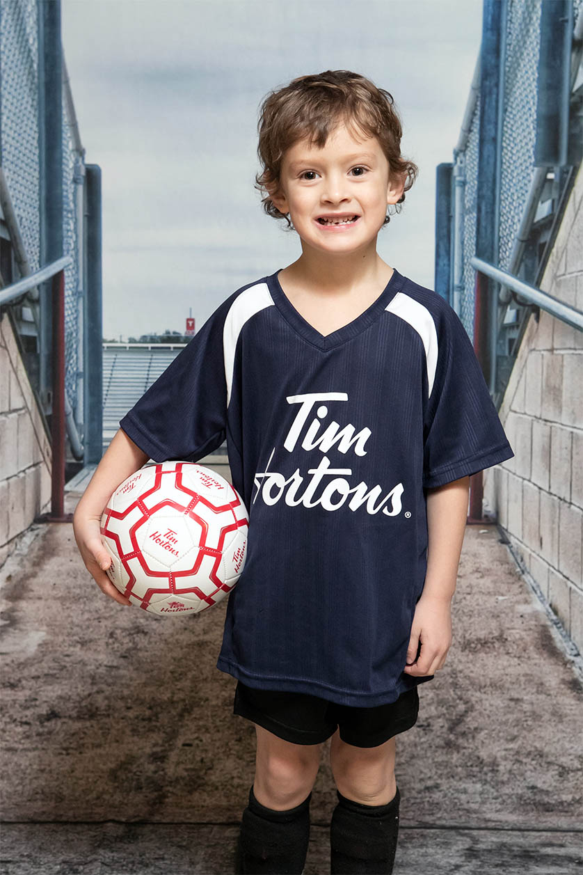 Soccer Photo in custom background